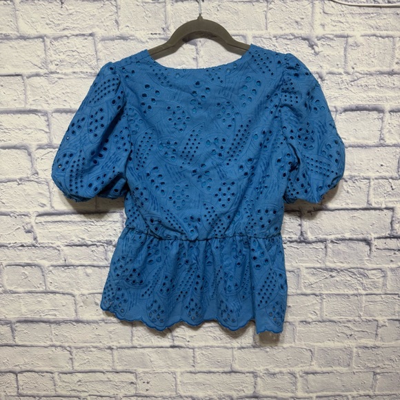 GRACE KARIN Shirt Puffed Short Sleeve Blouses V Neck Button-up - Picture 4 of 13